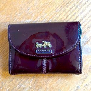Coach Wallet 5 Pockets, Small Burgandy